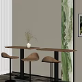 Modern Bar Chair Combination Bar Counter 3d model