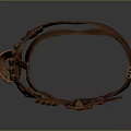 Brown Leather Belt With Decorative Metal Buckle And Classic Design Features