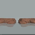 Natural Stone And Wood Decorative Materials With Rustic Texture For Interior Design 3d model