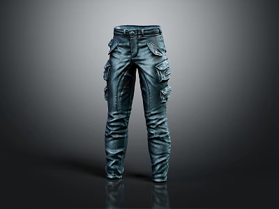 Fashionable Cargo Pants with Multiple Pockets Casual Style Design for Daily Wear 3d model
