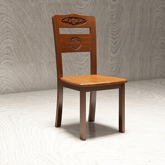 New Chinese Restaurant Dining Chair 3d model