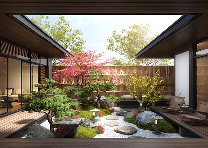 New Chinese Courtyard Landscape 3d model