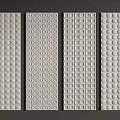 Textured White Wall Panels With Various Geometric Patterns For Interior Decor 3d model