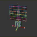 Satellite Antenna With Grid Panels Mast Structure And Stable Base Design