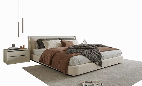 Modern Double Bed 3d model
