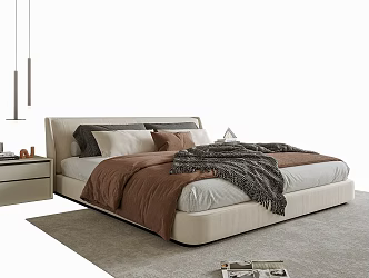 Modern Double Bed 3d model