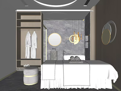 Modern SPA Club Beauty Salon Massage Room 3d model