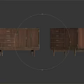 Wooden Entryway And Side Cabinets With Drawers Open Storage And Slim Legs Design
