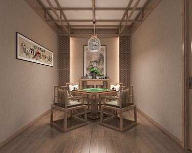 New Chinese Chess Room 3d model