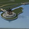 Ancient Traditional Chinese Architecture Featuring Multi Story Structure Gray Walls Red Doors And Eaves Roof