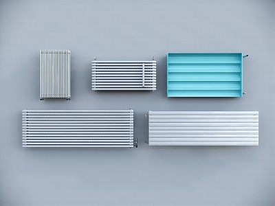 Modern heating pipe radiator 3d model