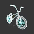Sleek BMX Bicycle With Metal Frame Black Seat And Large Wheels