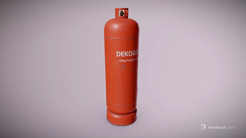 Durable Red DEKOCO LPG Gas Cylinder For Safe Storage And Usage 3d model
