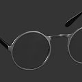 Stylish Round Lens Glasses With Metal Frame And Black Temples For Daily Use