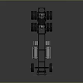 Mechanical Car Chassis Frame Structure With Wheels And Suspension Parts