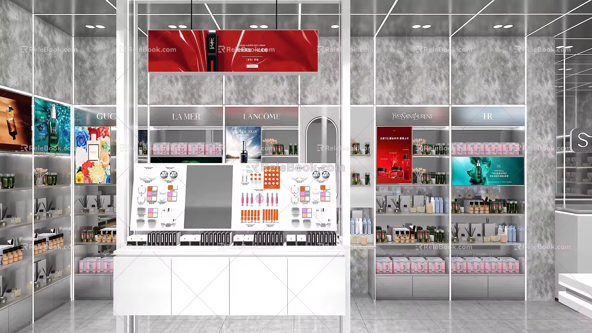 Simple style beauty store 3d model