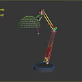Modern Metal Desk Lamp With Adjustable Arm Round Shade Stable Base