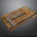 Ancient Red Architectural Brick With Carved Texture And Layered Structure