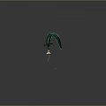 Green Mythical Creature Interacting With Blue Yellow Spotted Character In Dark Space With Floating Lights