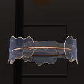 Modern Wavy Transparent Acrylic Chandelier With Elegant Home Interior Lighting Design