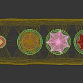 Natural Wooden Log Planter with Three Potted Cacti and Decorative Bottle
