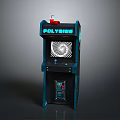 POLYBIUS Arcade Machine Interior With Red Cup Circular Screen Control Buttons And Coin Slot