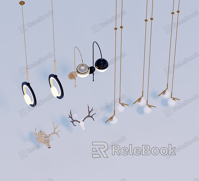 Metal chandelier wall lamp jewelry combination model