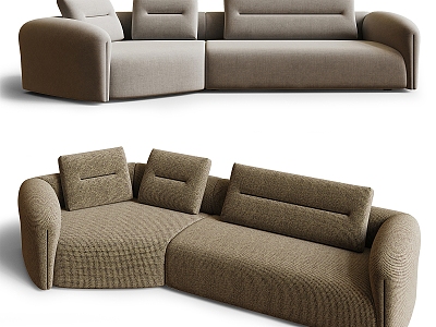 Basilico corner sofa multi-person sofa 3d model