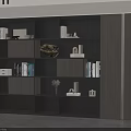 Modern Bookcase Design With Open Closed Storage Shelves And Decorative Items