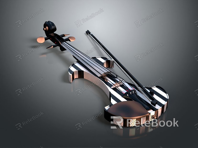 Modern Violin Cartoon Violin Animation Violin model