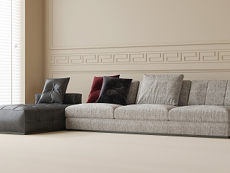 Modern Multiplayer Sofa Corner Sofa 3d model