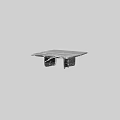 Black Marble Square Table With Natural White Veins Modern Design Structure 3d model