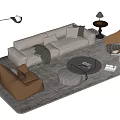Sofa coffee table 3d model