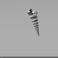 Conch Marine Animal With Spiral White Shell And Detailed Texture Isolated On Dark Background
