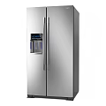 Stainless Steel Double Door Refrigerator With Water Dispenser And Digital Display Modern Kitchen Appliance