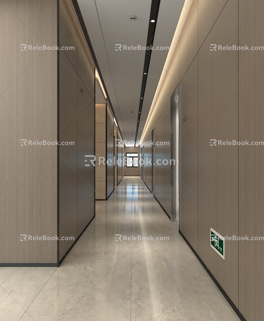 Modern corridor toilet combination 3d model