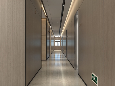 Modern corridor toilet combination 3d model