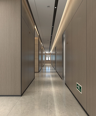 Modern corridor toilet combination 3d model