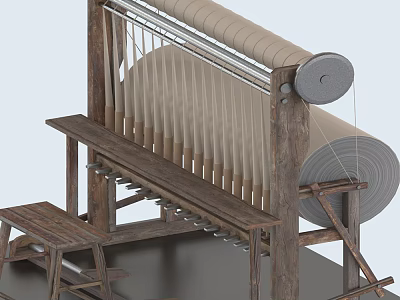 modern weaving machine spinning machine 3d model