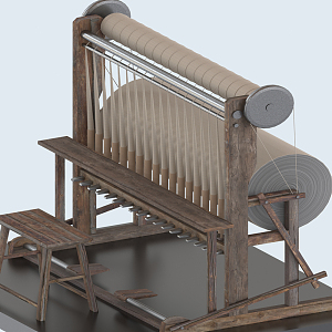 modern weaving machine spinning machine 3d model