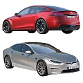 Red And Silver Sedan Cars With Sleek Exterior Design And Alloy Wheels