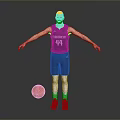 Man Wearing Thunderbirds Basketball Jersey Number 44 Standing With Arms Outstretched And Basketball