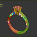 Elegant Gold Ring With Sparkling Diamond And Intricate Band Design For Daily Use