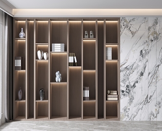 New Chinese Bookcase 3d model