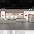 Shopping Mall Electronic Store with iPhone Huawei Displays Display Counters and Product Shelves