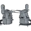 Close Artillery MK38 3d model
