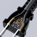 Smart Machine Internal Components Featuring Circuit Board Chip Plug And Copper Cables