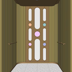 Light Luxury Elevator Car Hotel Elevator Car 3d model
