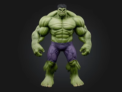 Hulk Man Superman Marvel Figure 3d model
