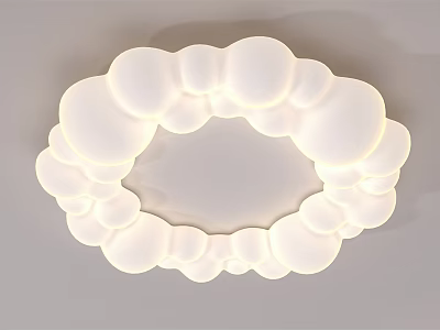 Modern Circular Bubble Cluster Ceiling Light With Soft White Glow And Elegant Design 3d model
